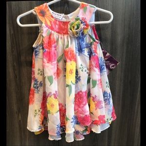 A Blue Beri Boulevard Flower 18 month Dress